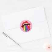 Smaak de regenboog ronde sticker (Envelop)