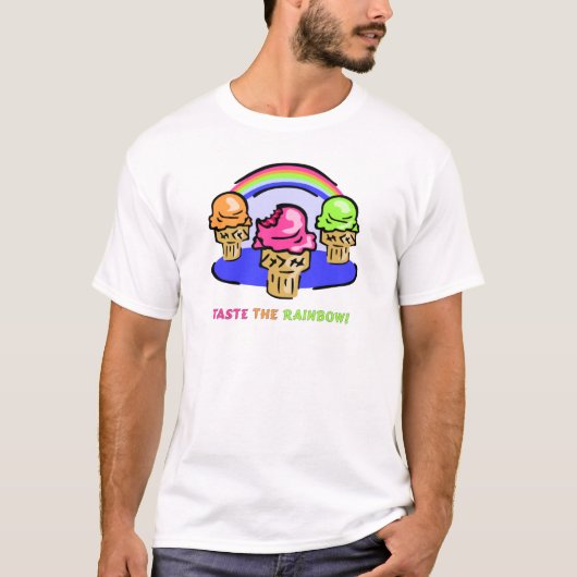 Smaak de regenboog t-shirt (Voorkant)