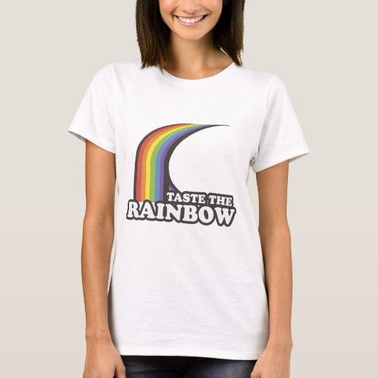 Smaak de regenboog t-shirt (Voorkant)