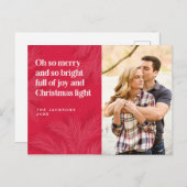 Smaak en helder kerstontwerp feestdagenkaart (Voorkant / Achterkant)