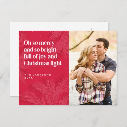 Smaak en helder kerstontwerp feestdagenkaart (Voorkant / Achterkant)