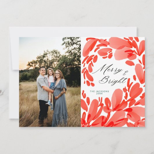 Smaak en helder kerstontwerp feestdagenkaart (Voorkant)