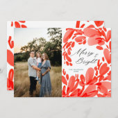 Smaak en helder kerstontwerp feestdagenkaart (Voorkant / Achterkant)