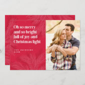 Smaak en helder kerstontwerp feestdagenkaart (Voorkant / Achterkant)