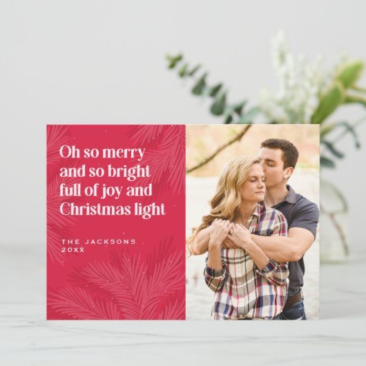 Smaak en helder kerstontwerp feestdagenkaart (Staand voorkant)