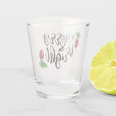 Smaak en helder kerstontwerp shot glas (Achterkant)