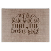 Smaak en zie dat de Heer is Goede Psalm Snijplank (Voorkant)