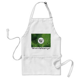 Smaak en zie het gepersonaliseerde MONOGRAM Psalm  Standaard Schort