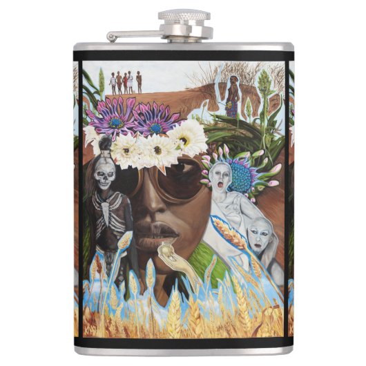 "Smaak geen aambeeld" Vinylomgepakte kolf Heupfles (Voorkant)