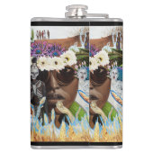 "Smaak geen aambeeld" Vinylomgepakte kolf Heupfles (Achterkant)