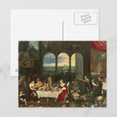 Smaak, hoorzitting en aanraking, 1618 briefkaart (Voorkant / Achterkant)