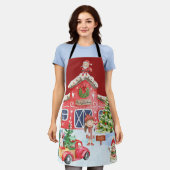 Smaak kerstcadeautjes schort (Gedragen)