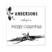 Smaak met kerstfeestelijke decoratieve myrtle  zelfinktende stempel (Design)