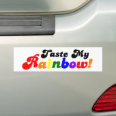 Smaak mijn regenboog bumpersticker (Op auto)