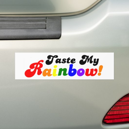 Smaak mijn regenboog bumpersticker (Op auto)
