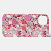 Smaak patroon met vogels en bloemen Case-Mate iPhone case (Achterkant (horizontaal))