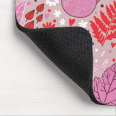 Smaak patroon met vogels en bloemen muismat (Hoek)