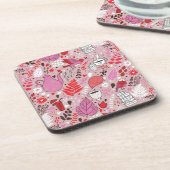Smaak patroon met vogels en bloemen onderzetter (Linkerzijde)