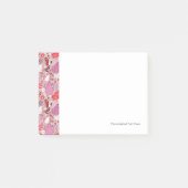 Smaak patroon met vogels en bloemen post-it® notes (Voorkant)