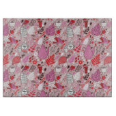 Smaak patroon met vogels en bloemen snijplank (Voorkant)