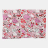 Smaak patroon met vogels en bloemen theedoek (Horizontaal)