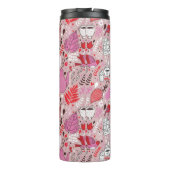 Smaak patroon met vogels en bloemen thermosbeker (Achterkant)