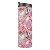 Smaak patroon met vogels en bloemen thermosbeker (Geroteerd rechts)