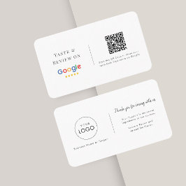 Smaak & Review | Google Restaurant Logo QR-code Visitekaartje