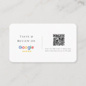 Smaak & Review | Google Restaurant Logo QR-code Visitekaartje (Voorkant)