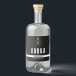 Smaak Smaak Flacon Etiket voor geInfuseerde vloeib<br><div class="desc">Vakantievloeistof op een fles met vloeibare drank met een monogram voor cadeautjes.</div>