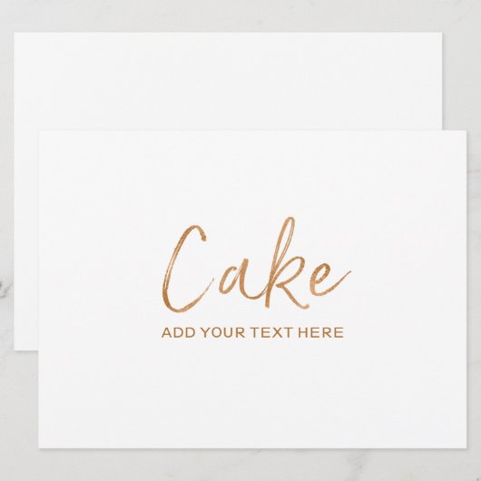 Smaak van bruiloft | Stylish Gold Roos Kaart (Voorkant / Achterkant)