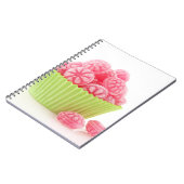 Smaak van frambozenachtige snoepjes in groene beke notitieboek (Linkerzijde)