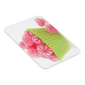 Smaak van frambozenlekkend snoep in groene beker magneet (Rechterzijde)