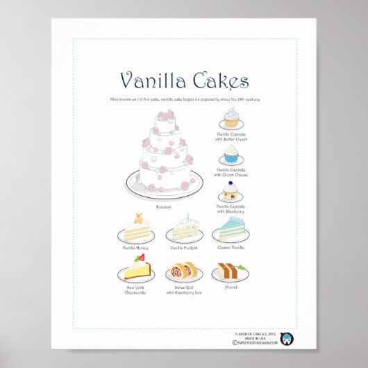 Smaak van gebak, vanille, 8x10 poster (Voorkant)