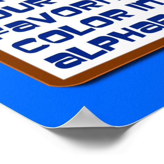 Smaak van het alfabet-Poster Poster (Hoek)