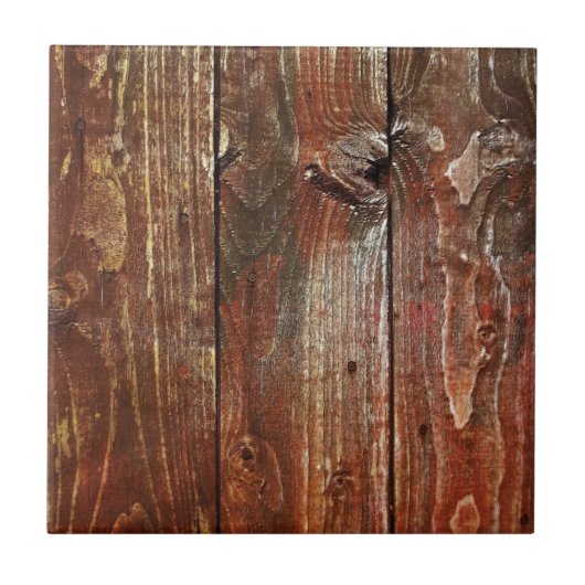 Smaak van rode, oude houten wanden tegeltje (Voorkant)