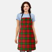 Smaak van Schotland Clan Kerr Red Green Tartan Schort (Gedragen)