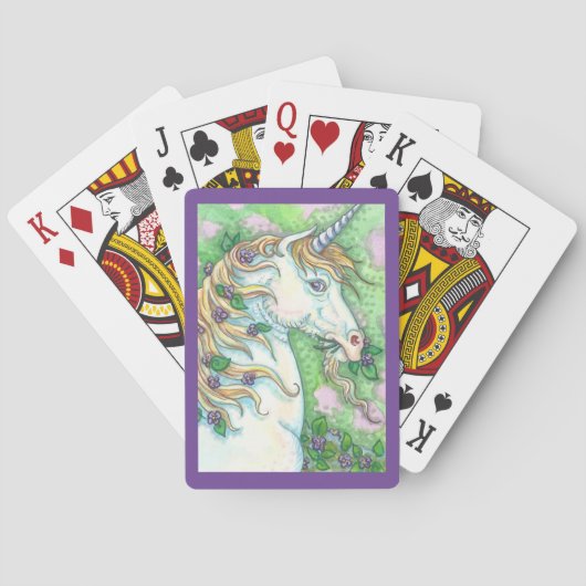 Smaak van Violets FANTASY UNICORN PLAYCARDS Speelkaarten (Achterkant)