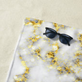 Smaak van zwarte witte marmer gous mousserende vlo strandlaken (In situ)