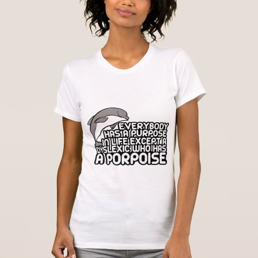 Smaakloos dyslexisch gezegde t-shirt (Voorkant)