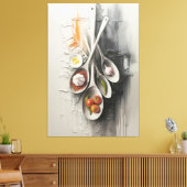 Smaaknuances in Stilte Canvas Afdruk (Insitu (Woonkamer))