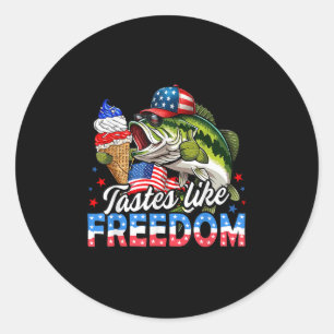 Smaakt als Freedom B Vist Patriotic 4th of Jul Ronde Sticker