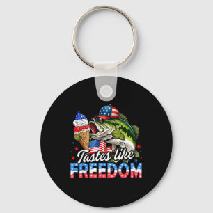 Smaakt als Freedom B Vist Patriotic 4th of Jul Sleutelhanger
