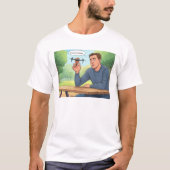 Smaakt als kip mannen wit T-shirt (Voorkant)