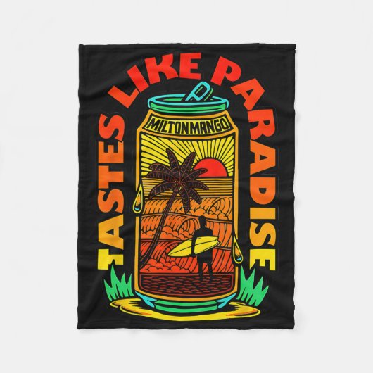Smaakt Als Paradijs Milton Mango Surfing Sunset T Fleece Deken (Voorkant)