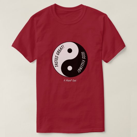 Smaakt geweldig / minder vulling - een MisterP-Shi T-shirt (Design voorkant)