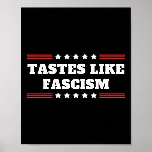 Smaakt naar fascisme Immigratie Raid Rel Protest  Poster (Voorkant)