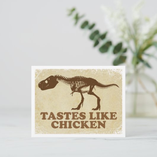 Smaakt naar kippenvlees Briefkaart (Staand voorkant)