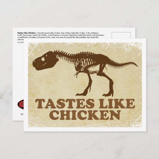 Smaakt naar kippenvlees Briefkaart (Voorkant / Achterkant)