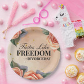 "Smaakt naar vrijheid" Floral scheidingsfeest Papieren Bordje (Feest)